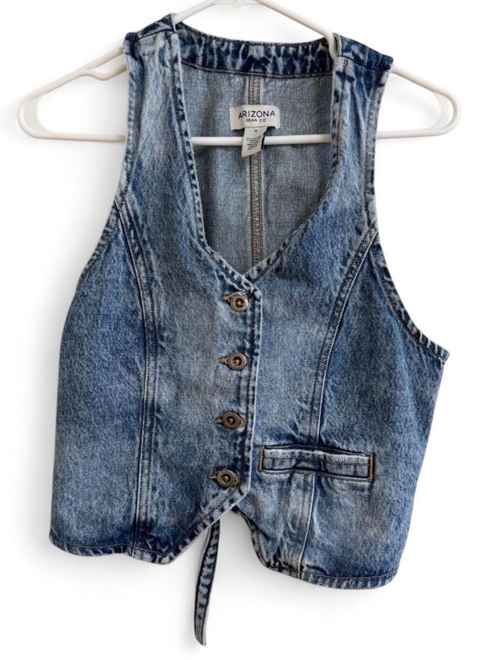 Arizona Jean Company Light Blue Washed Denim Vest for Kids